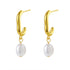 Pendientes Aro Perla Chunky Plata de Ley 925