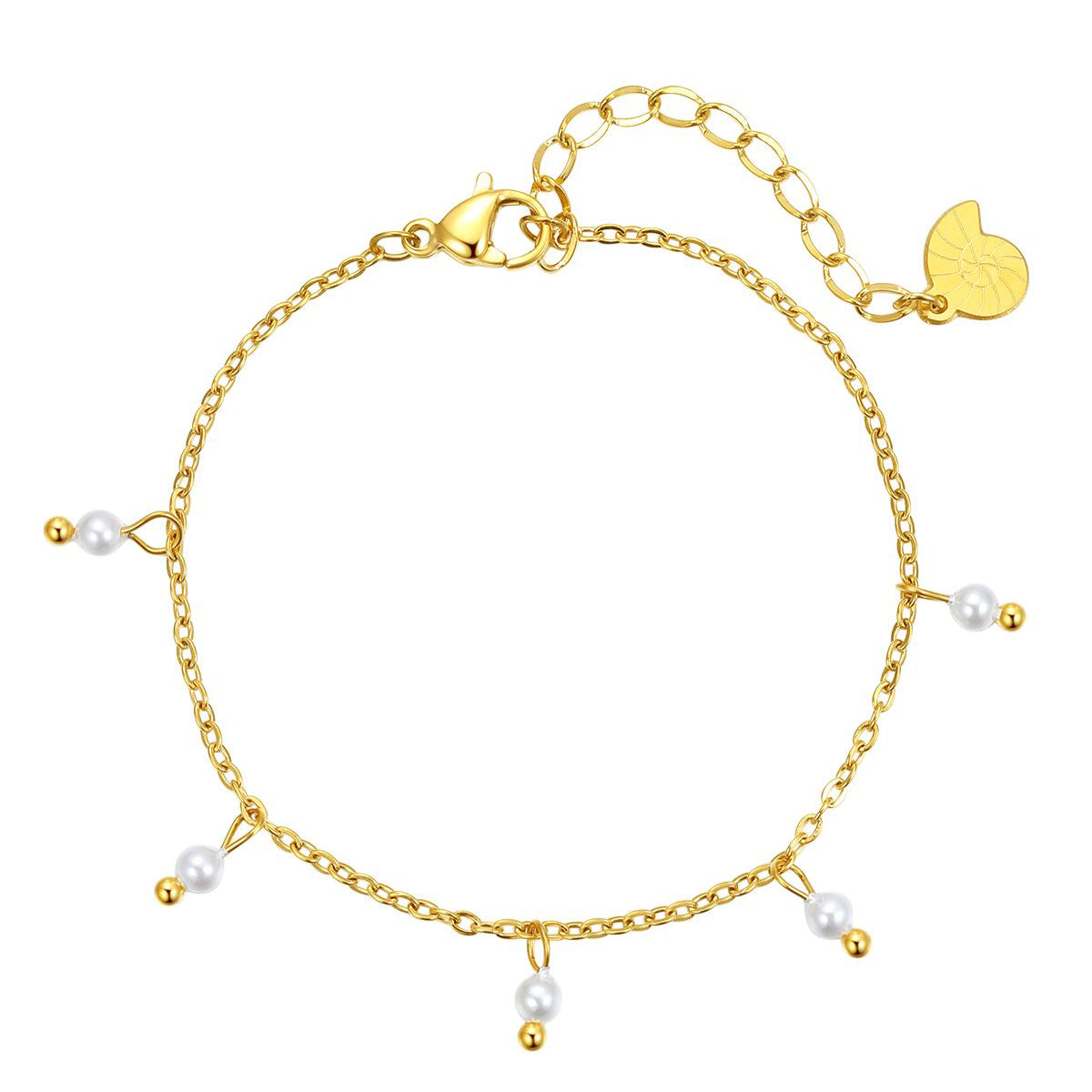 Armband Gold mit Perlen Cinque