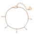 Cinque Pearl Chain Bracelet Rose Gold