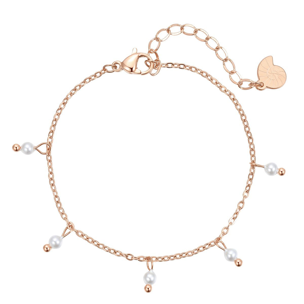 Rosegold Armband mit Perlen Cinque