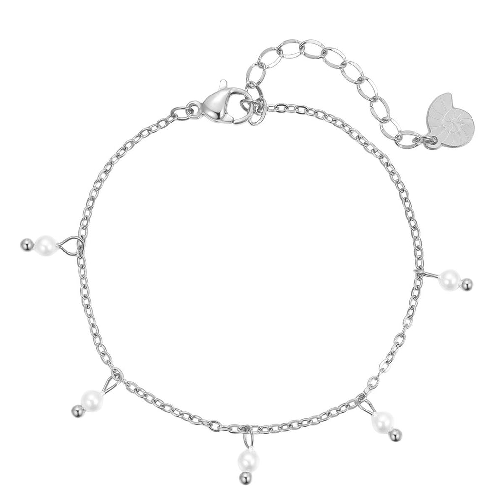 Pearl Chain Bracelet Sterling Silver