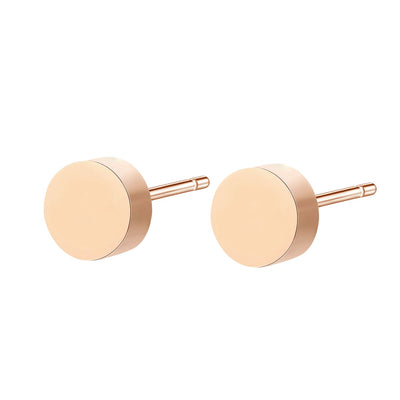 Circle Earrings in Rose Gold