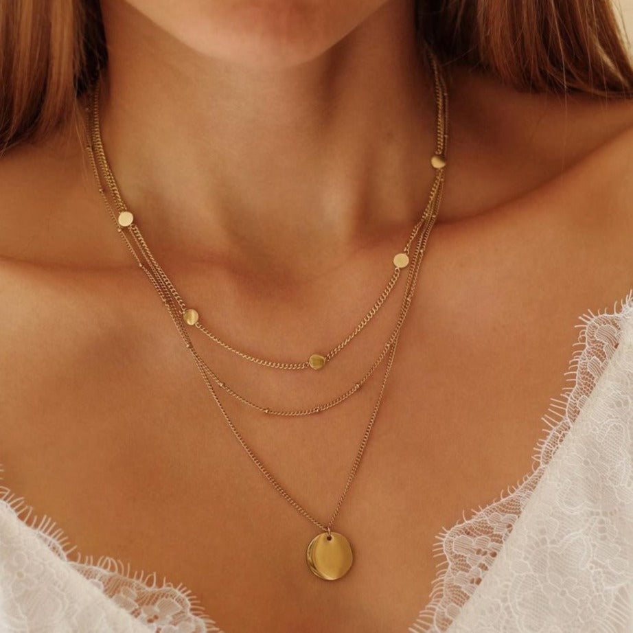 Circle Necklace Layering Set