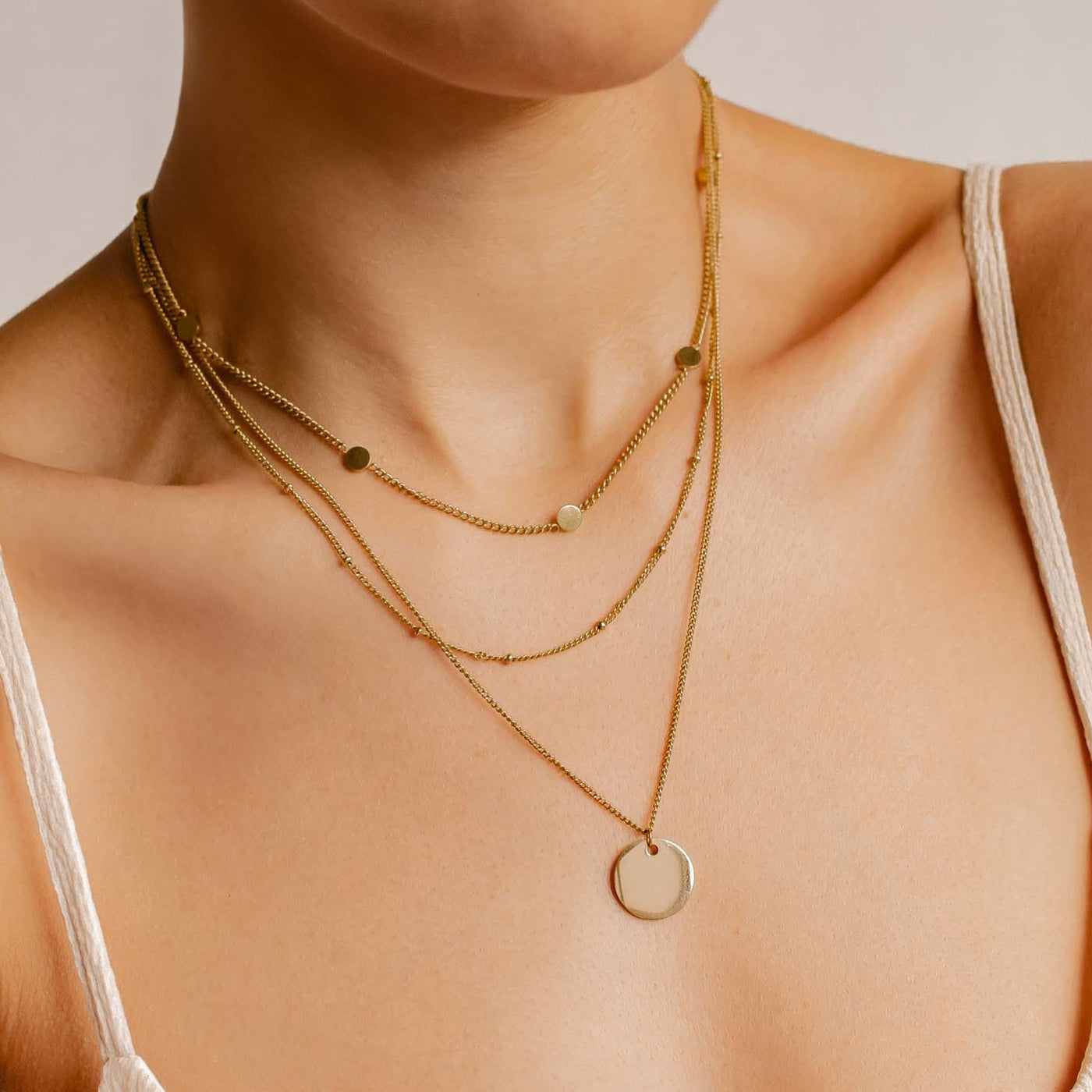 Circle Necklace Layering Set