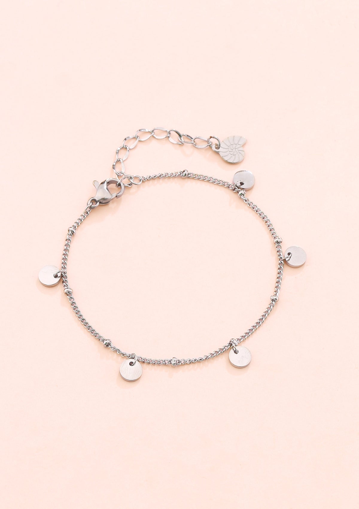 Circles Bobble Chain Bracelet Silver