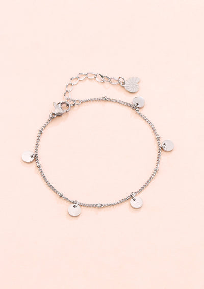 Circles Bobble Chain Bracelet Silver