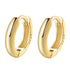 Classic Hoop Huggie Earrings Sterling Silver Gold