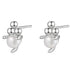 Cluster Pearl Stud Earrings Sterling Silver