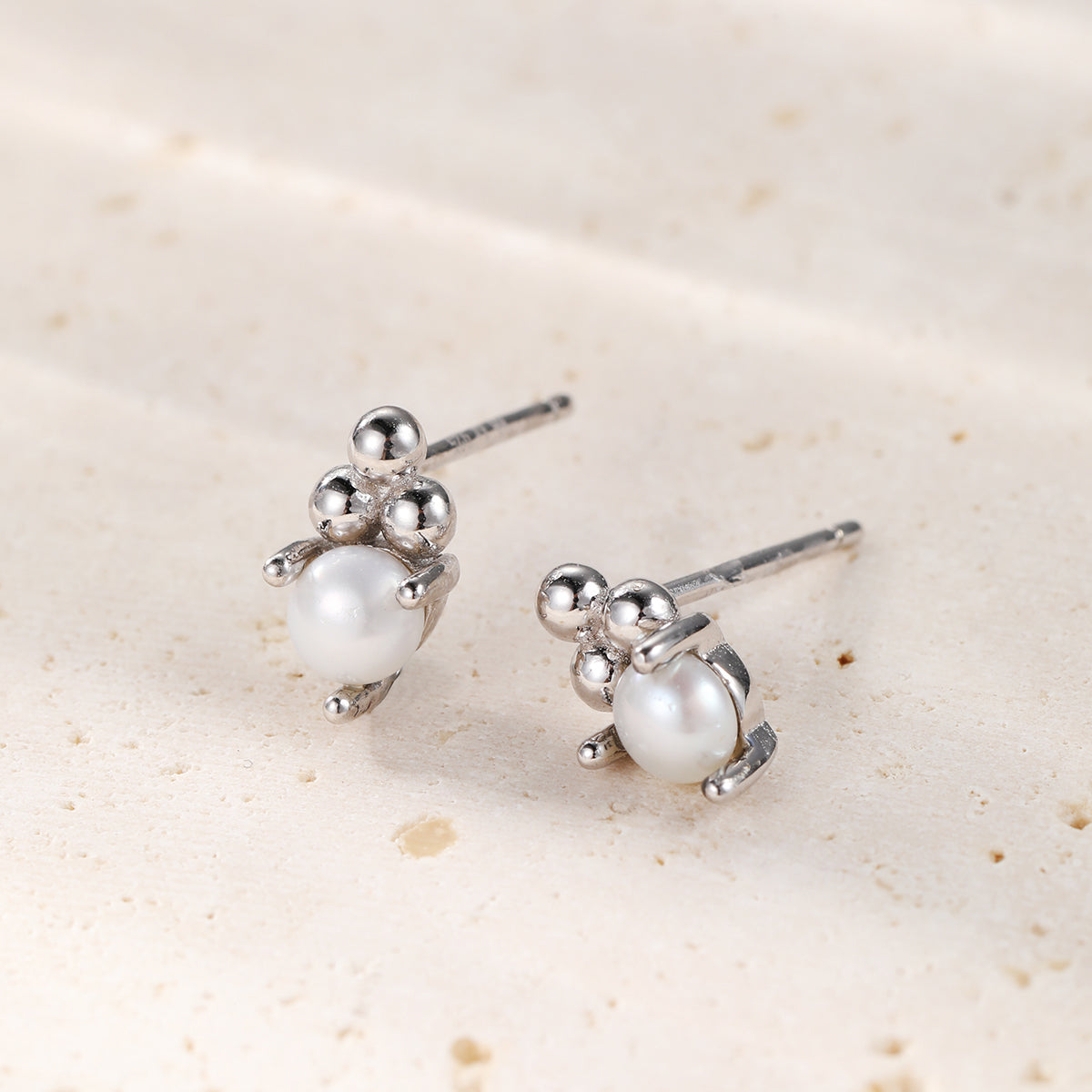 Boucles d’Oreilles Cluster Sterling Argent