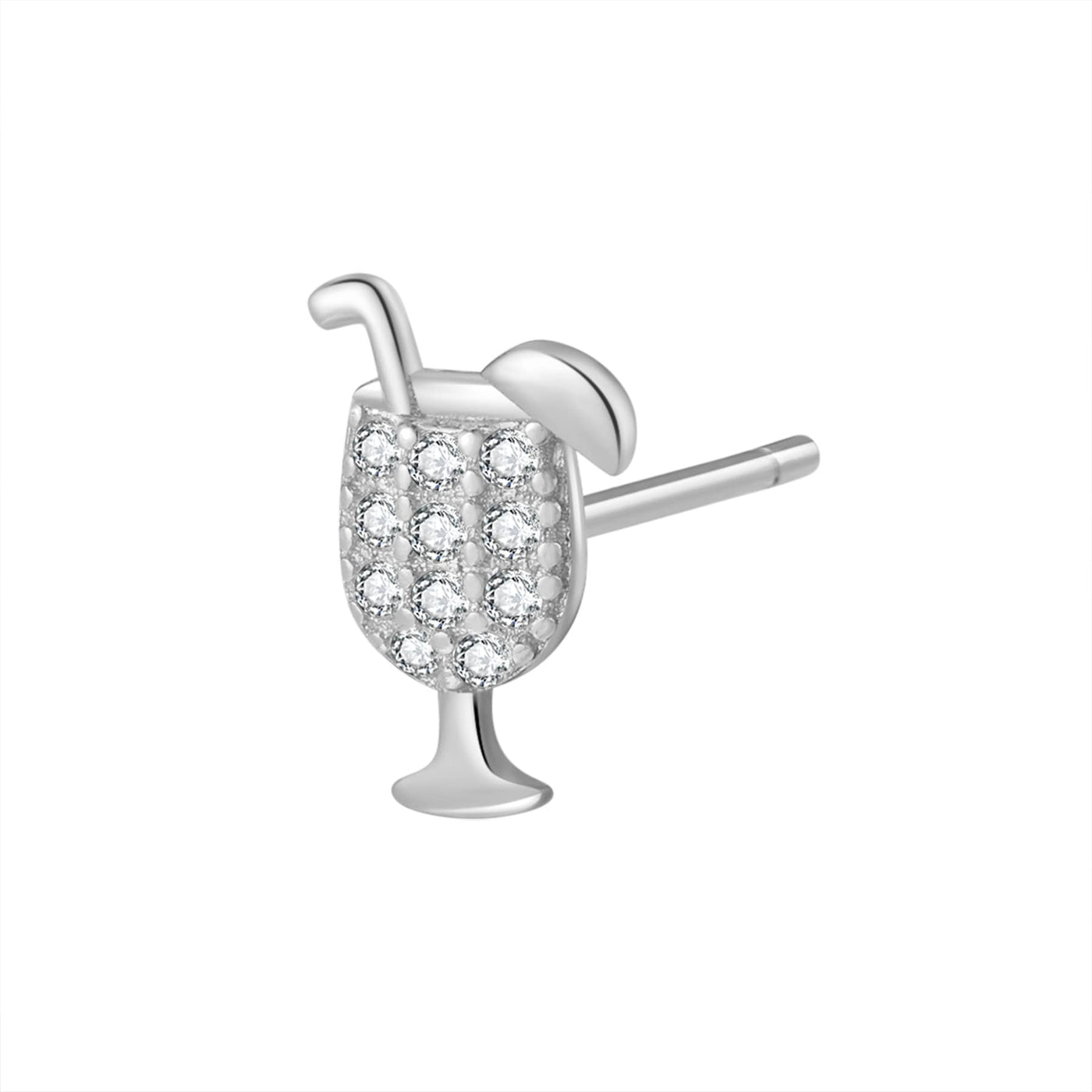 Cocktail Stud Earring Sterling Silver