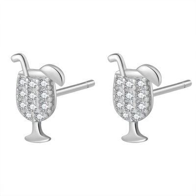 Cocktail Stud Earring Sterling Silver