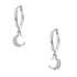 Crescent Moon Huggie Earrings Sterling Silver