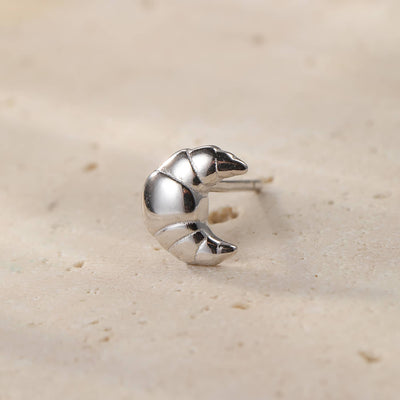 Croissant Stud Earring Sterling Silver
