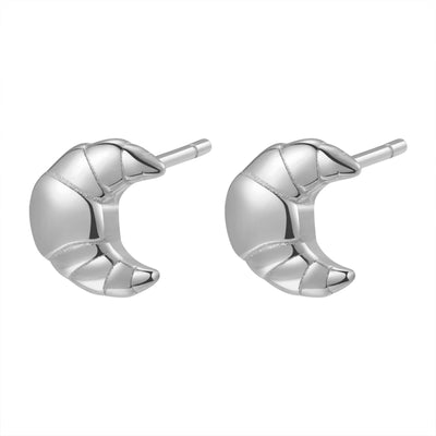 Croissant Ohrstecker Sterlingsilber