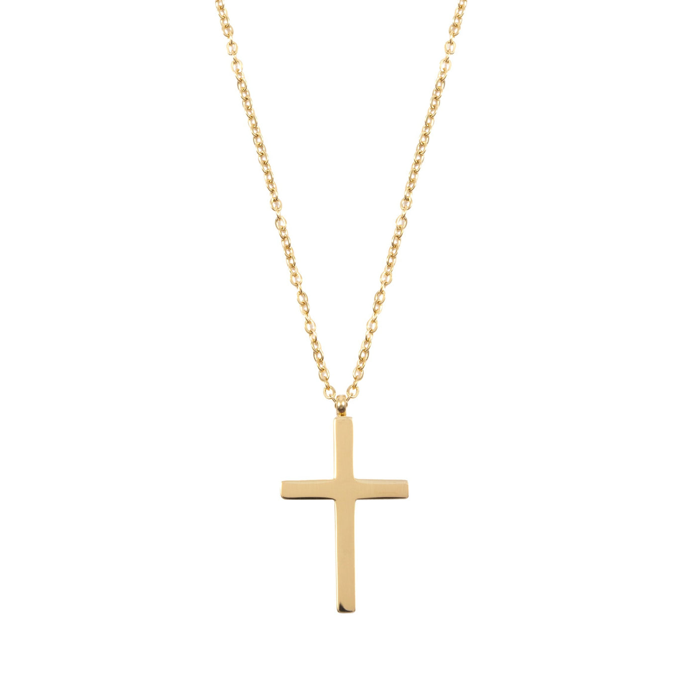 Kette mit Kreuz Anhänger in Goldfarbe