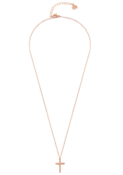 Cross Pendant Necklace Rose Gold