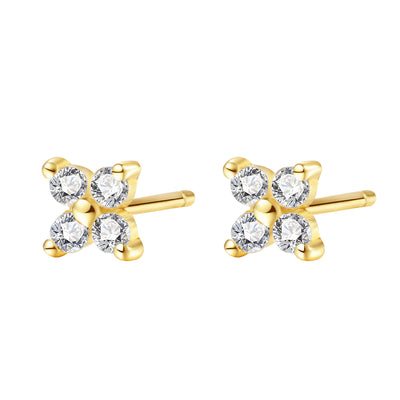 Clous d'Oreilles Marguerite Sterling Argent en Or