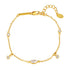 Dazzle Chain Bracelet Sterling Silver Gold