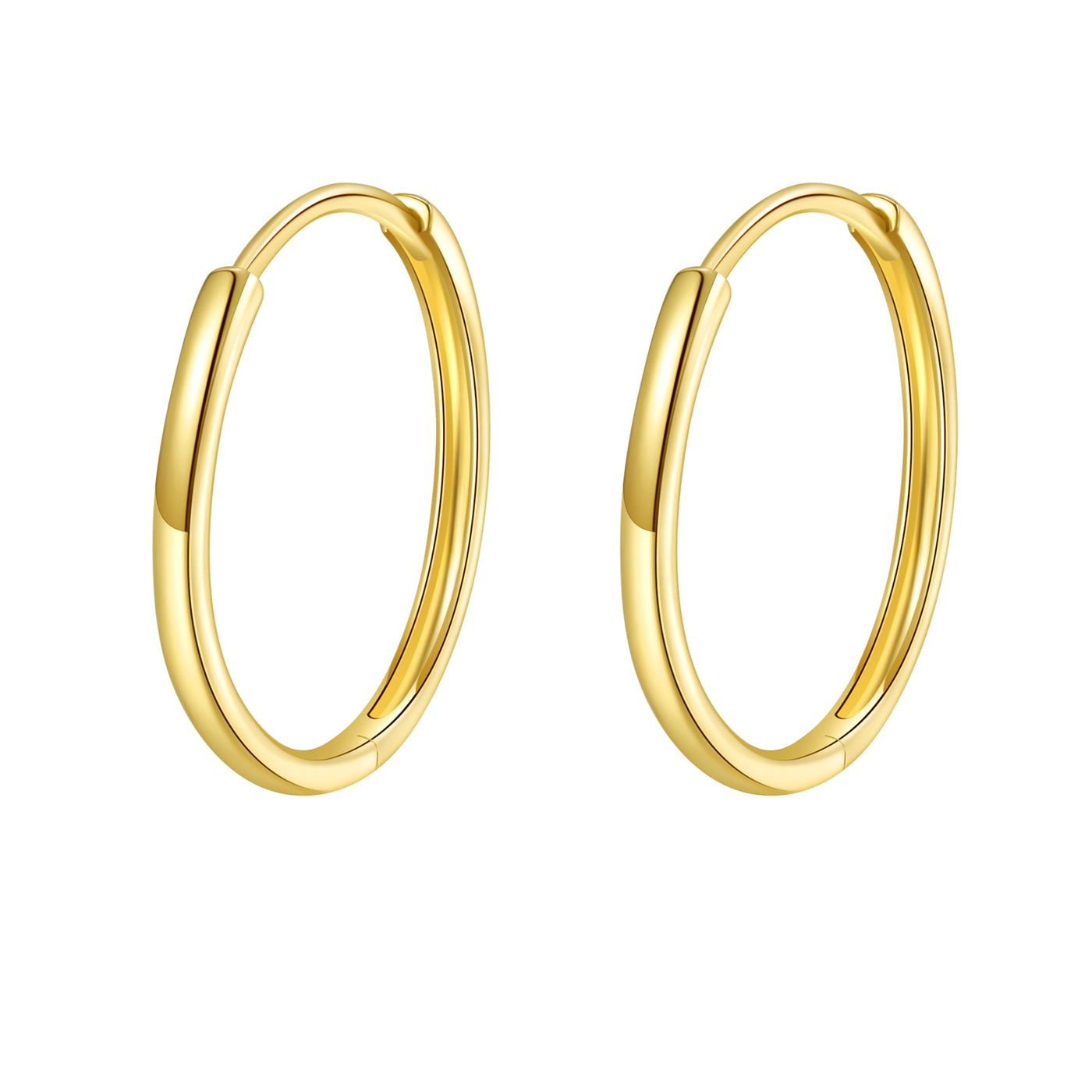 Flare Hoop Earrings 14K