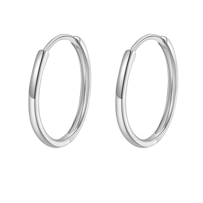 Flare Hoop Earrings 14K