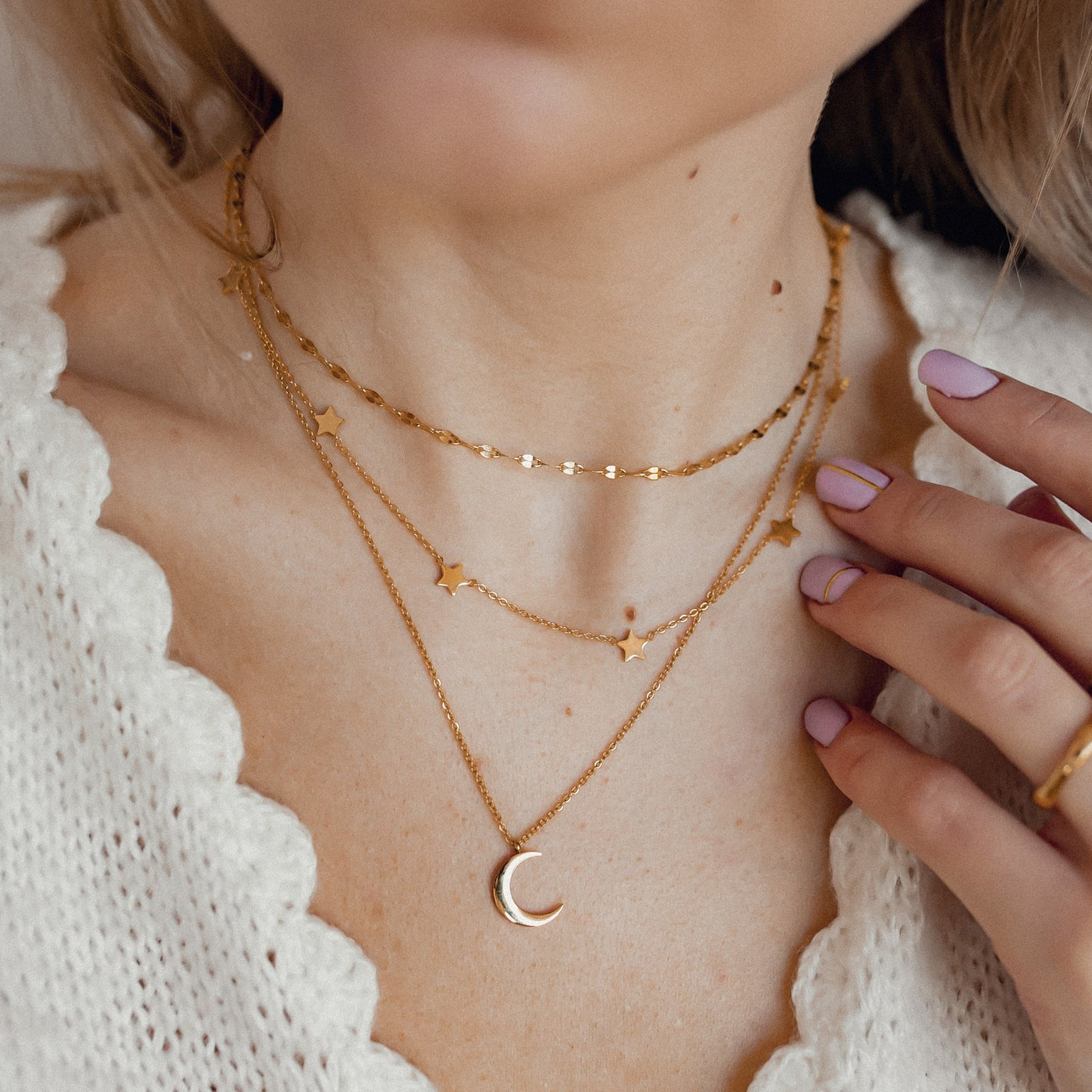 Feine Choker Kette in Gold