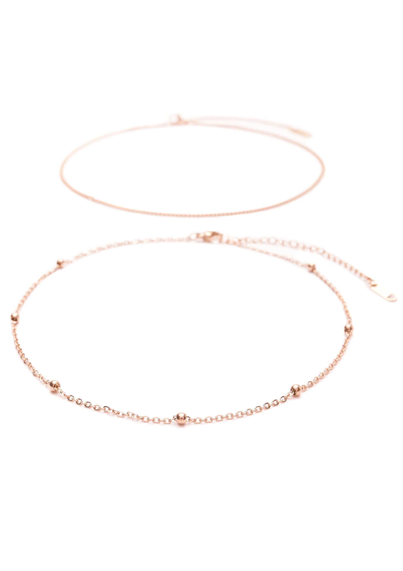 Conjunto Choker Delicado en Oro Rosa