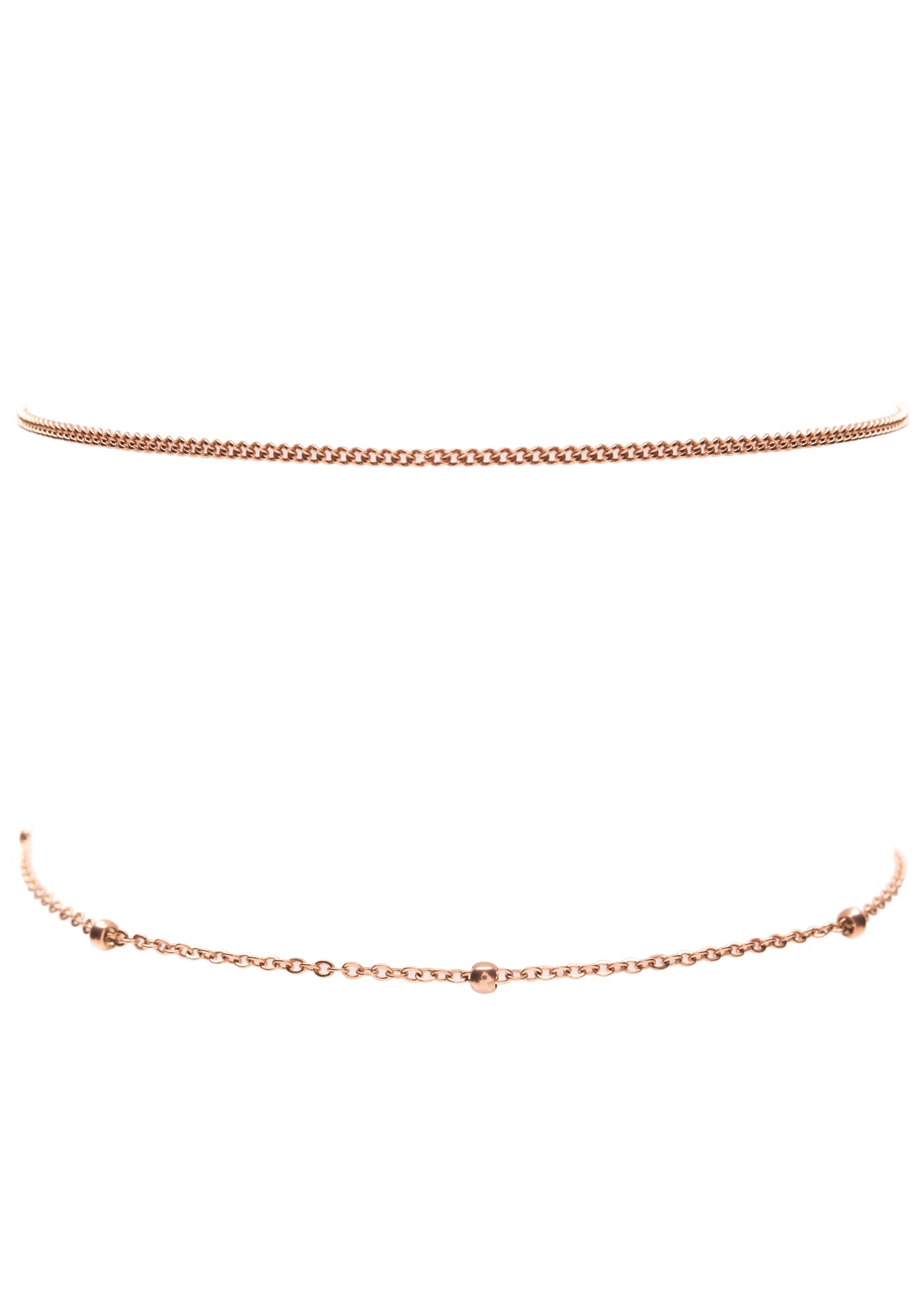 Conjunto Choker Delicado en Oro Rosa