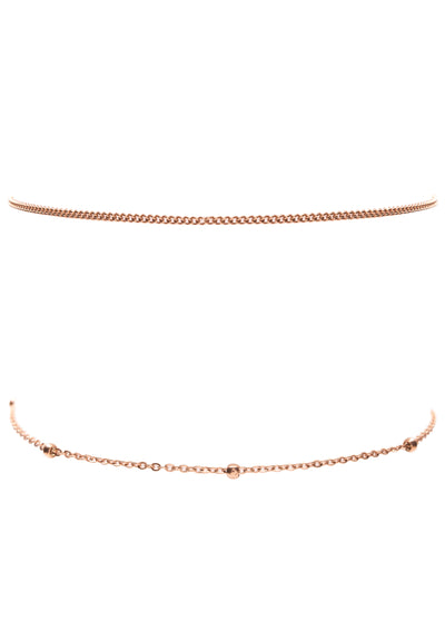 Choker Set im Zarten Design Rosévergoldet