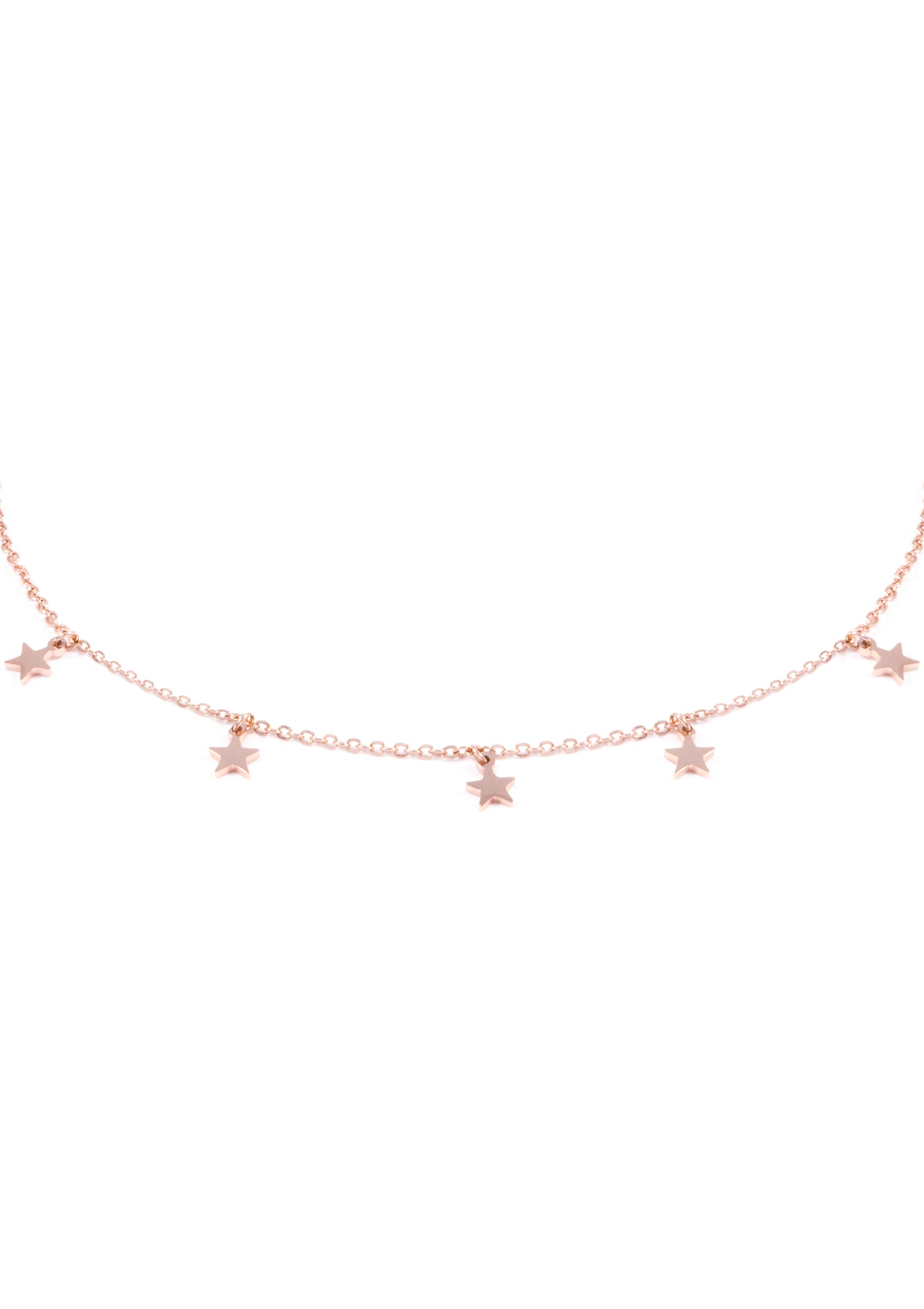 Zarte Kette Sterne in Rosegold