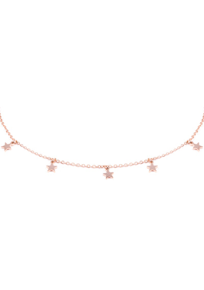 Collar Delicado con Estrella en Oro Rosa