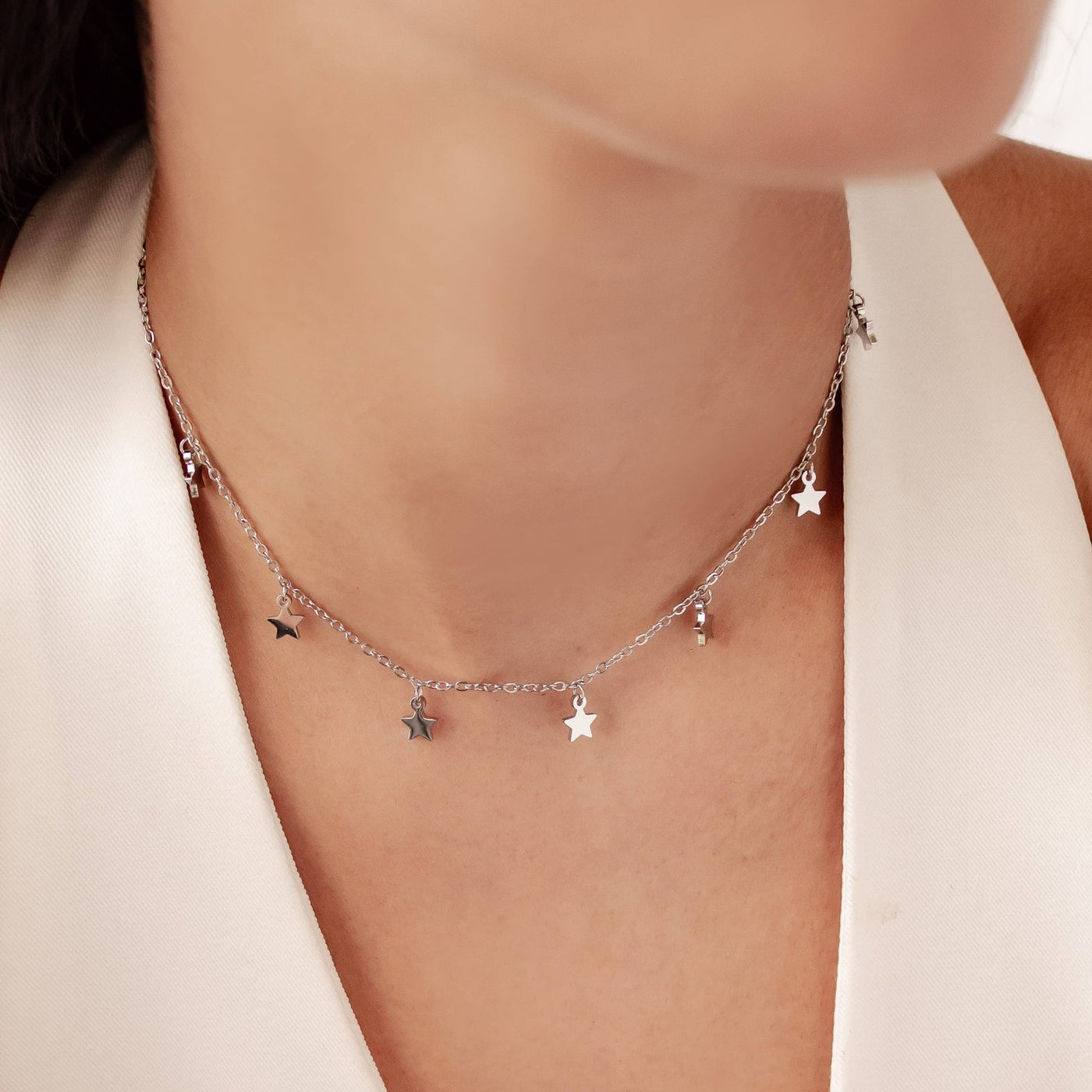 Collar Delicado con Estrella en Plata