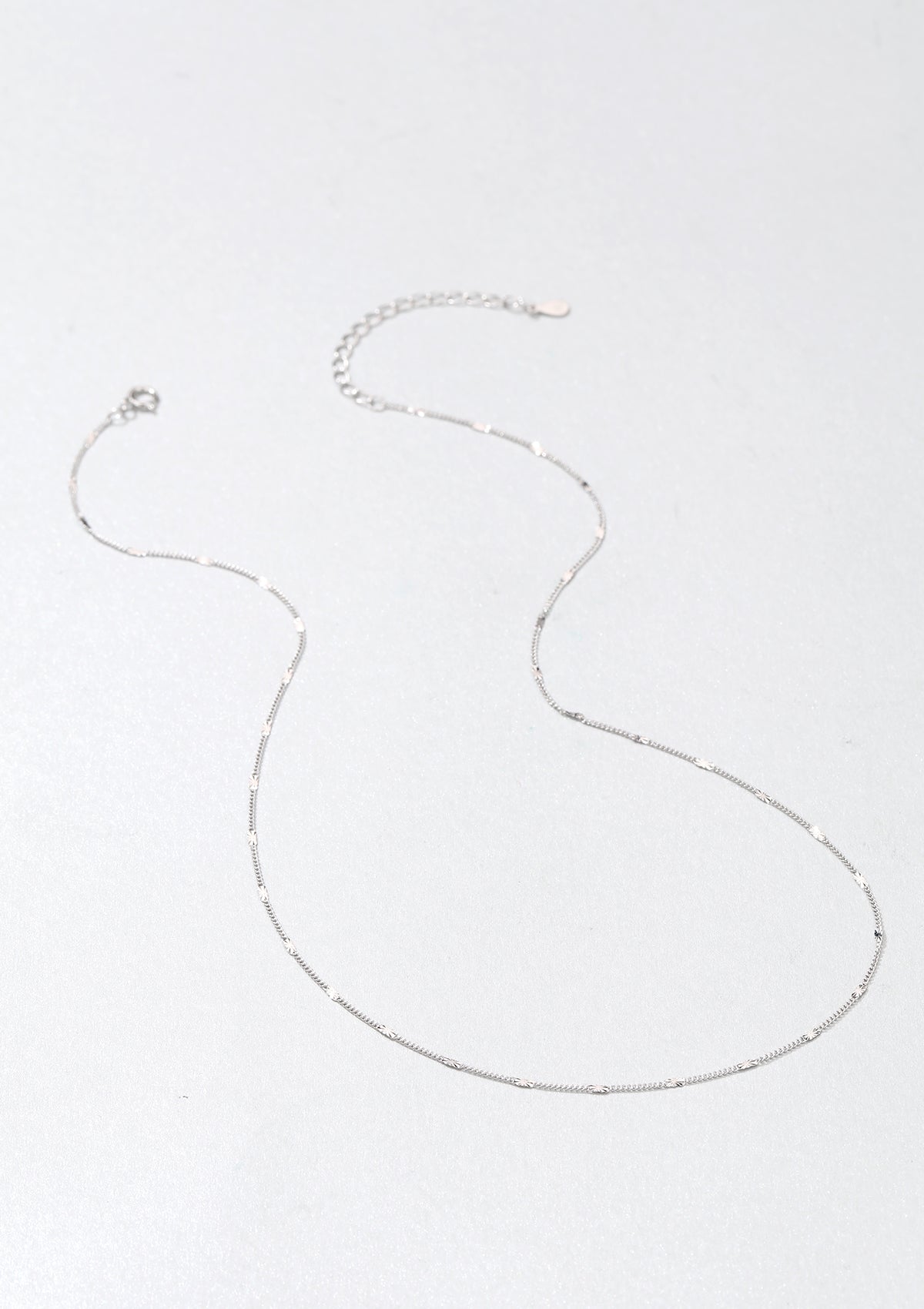 Delicate Starburst Chain Necklace Sterling Silver