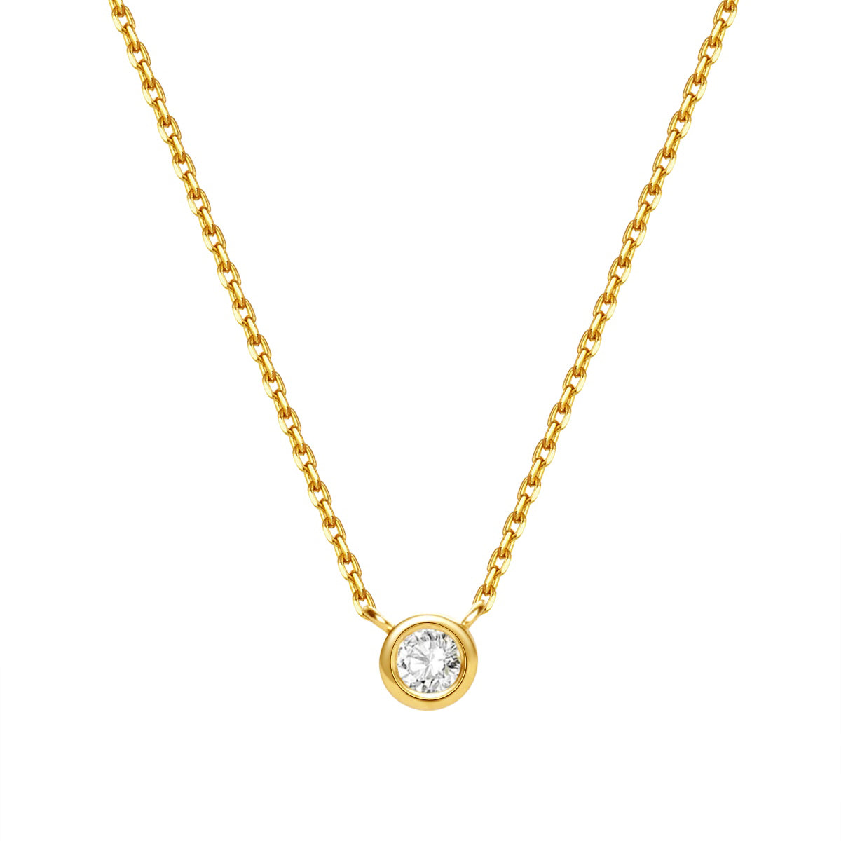 Collier Diamant Completion Or Massif 14 CT