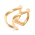 Double Chevron Bague Bande Or