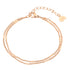 Double Curb Chain Bracelet Rose Gold