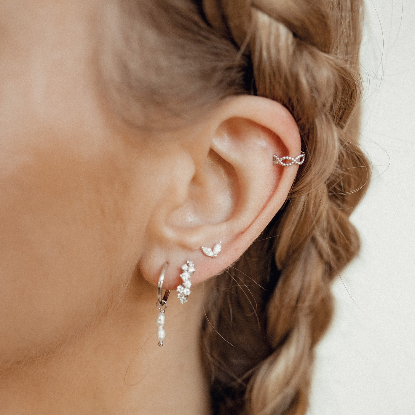 Ear Cuff Doble Helix Plata de Ley 925