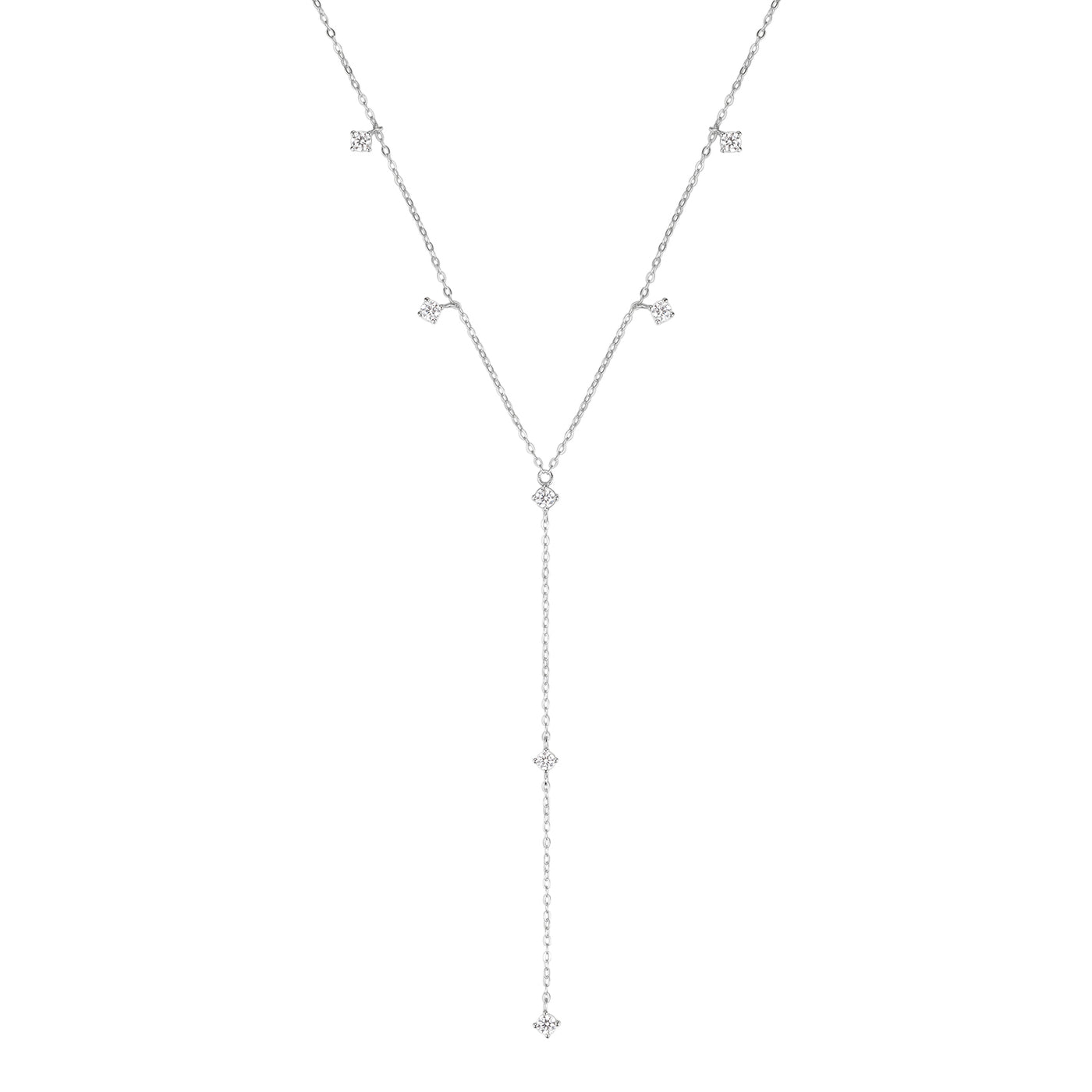 Collier Chaîne Y Ellipse Argent 925 en Or