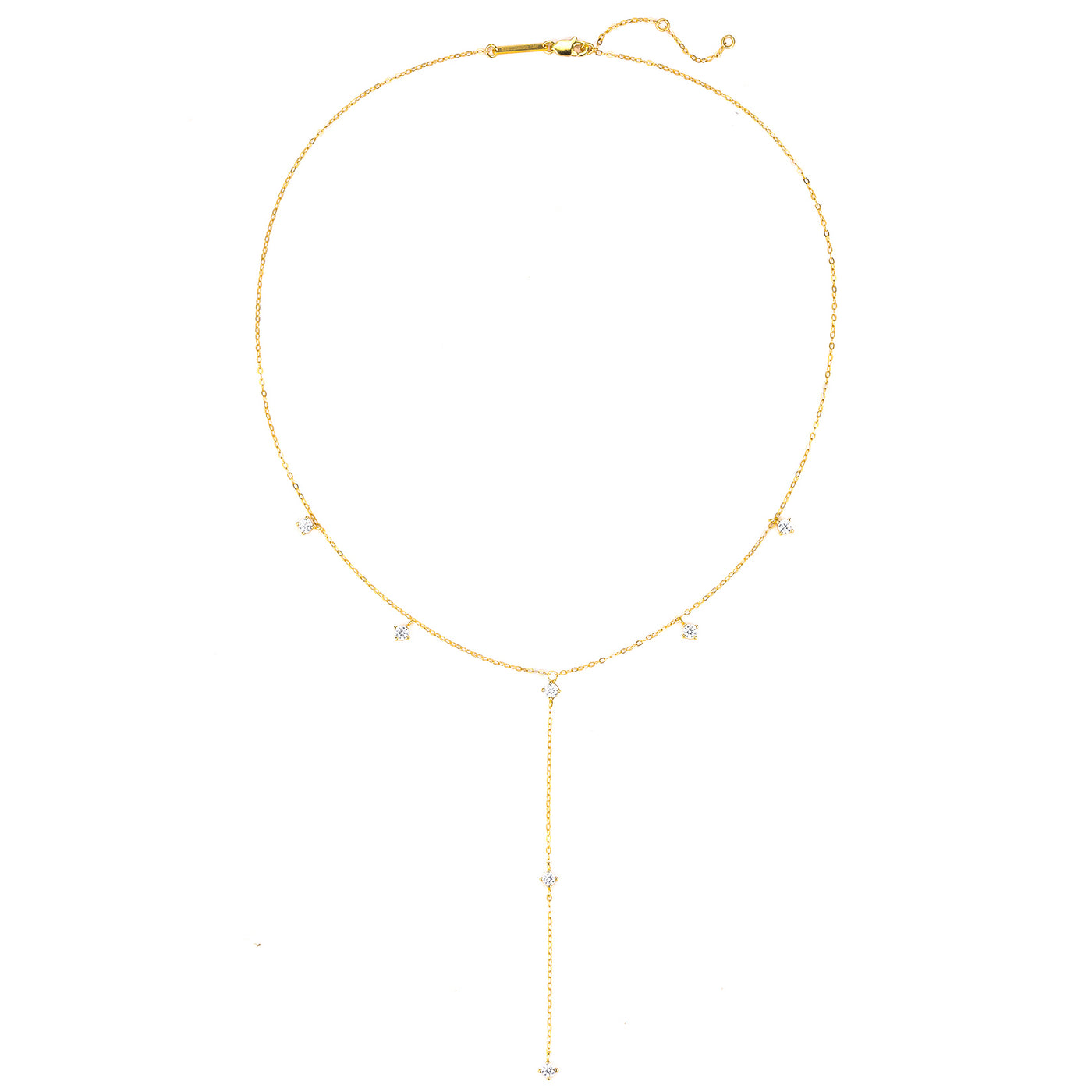 Collier Chaîne Y Ellipse Argent 925 en Or