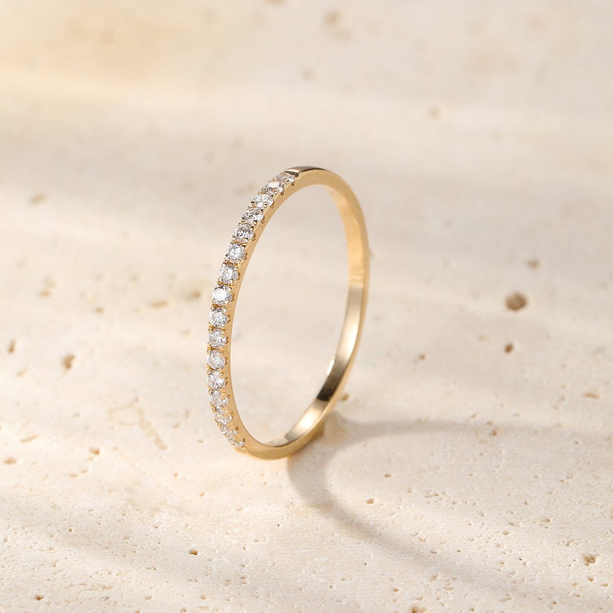 Anillo Diamante Eternidad en Oro Macizo 14K