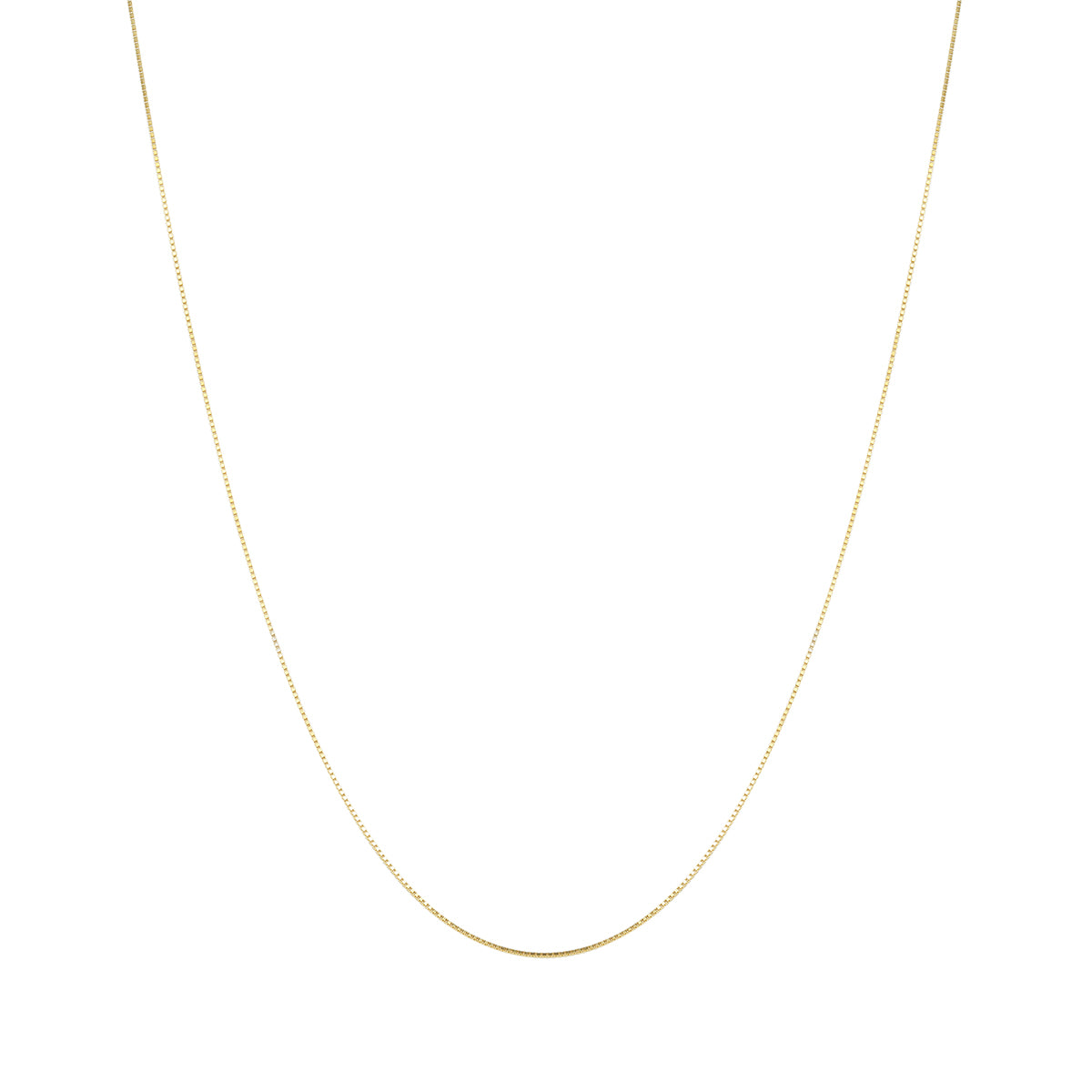 Fine Box Chain Necklace Sterling Silver Gold