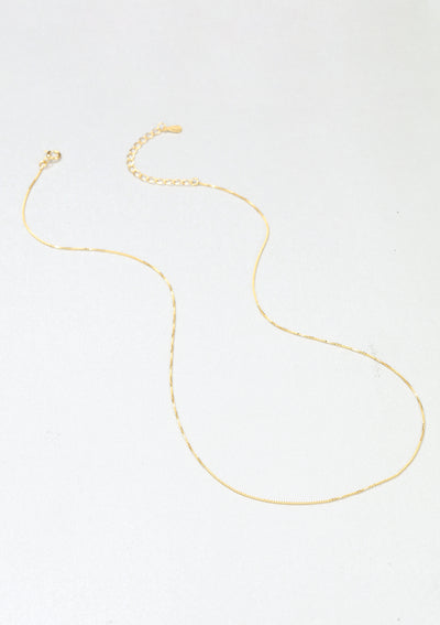 Fine Box Chain Necklace Sterling Silver Gold