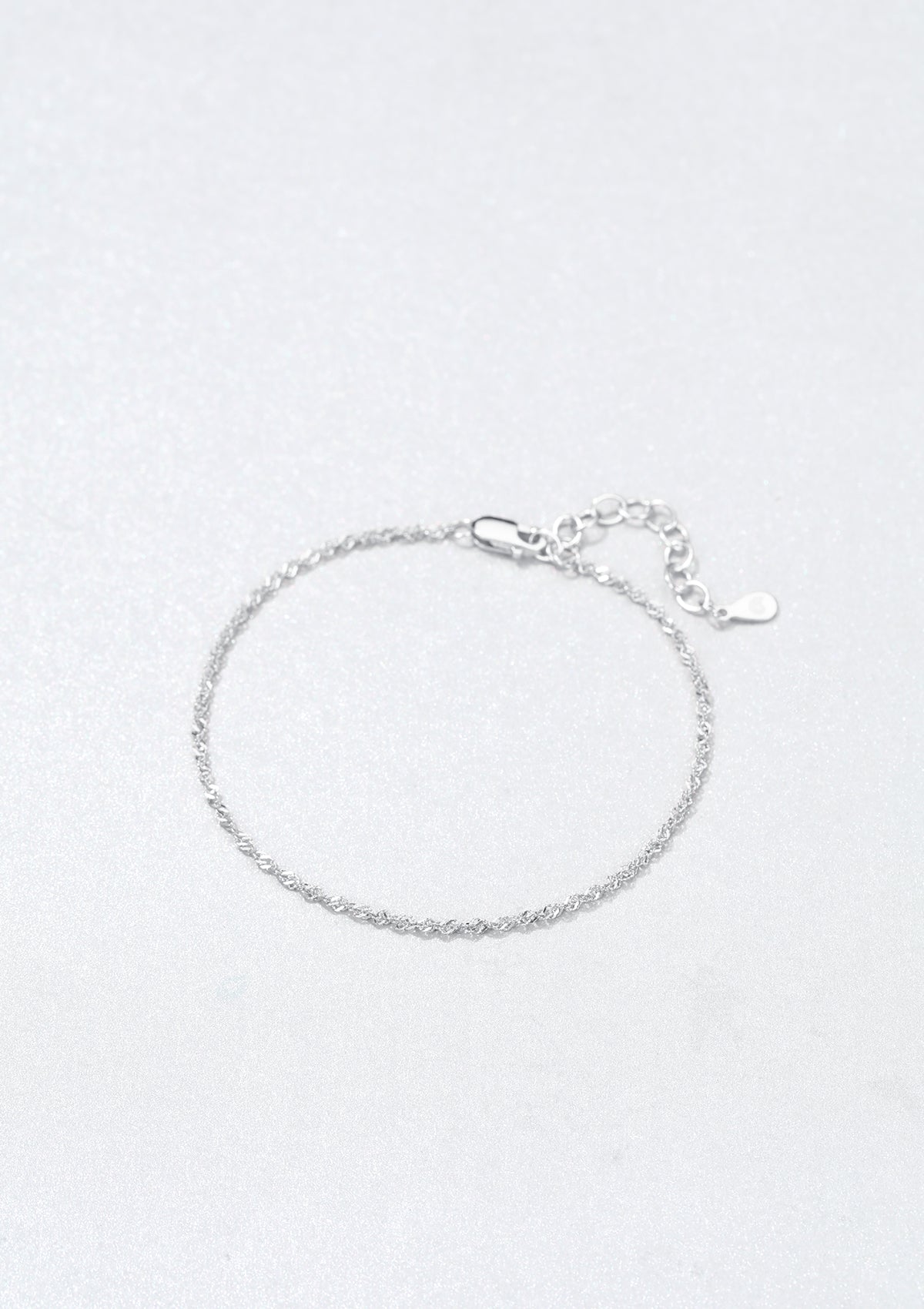 Fine Singapore Chain Bracelet Sterling Silver