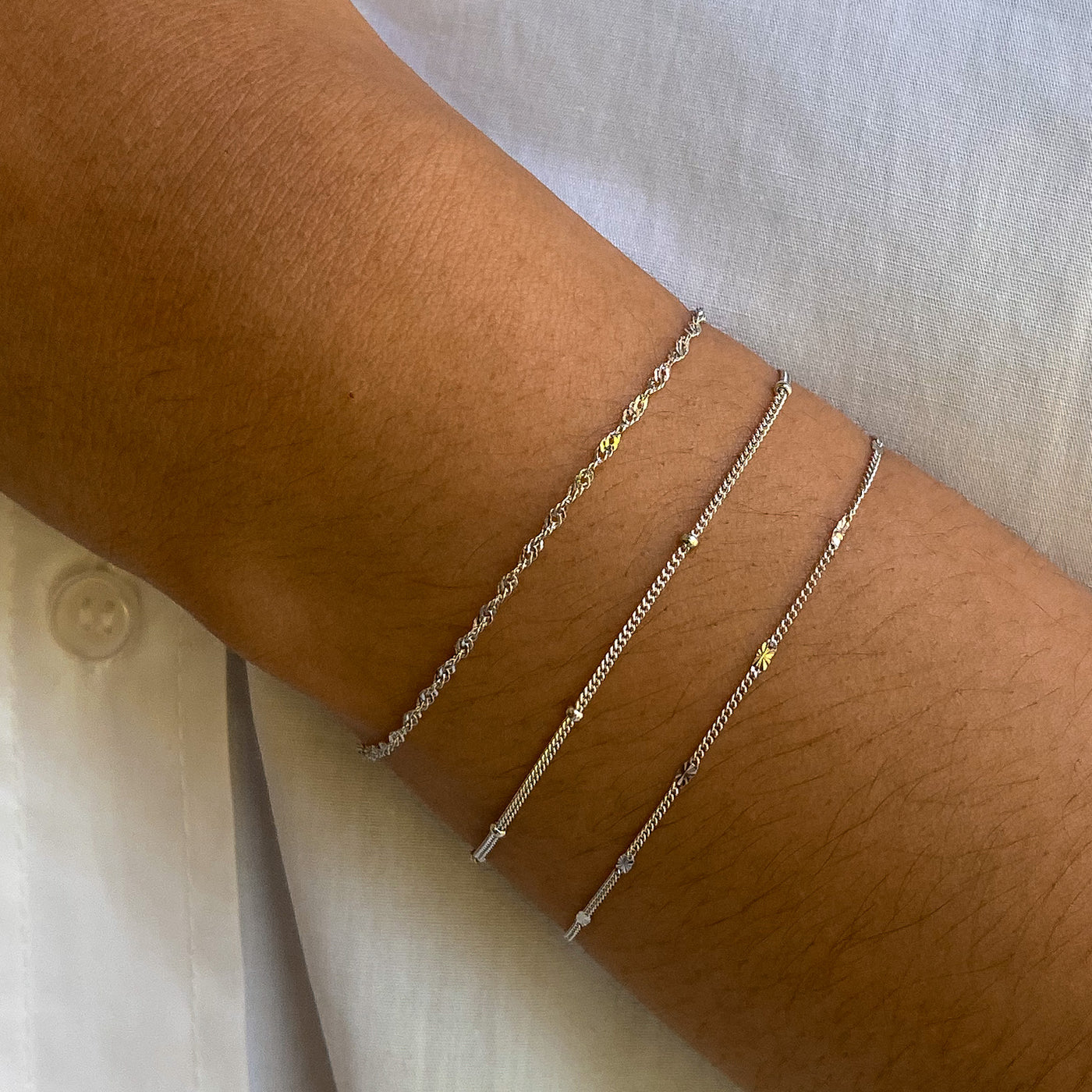 Singapurkette Armband Sterlingsilber