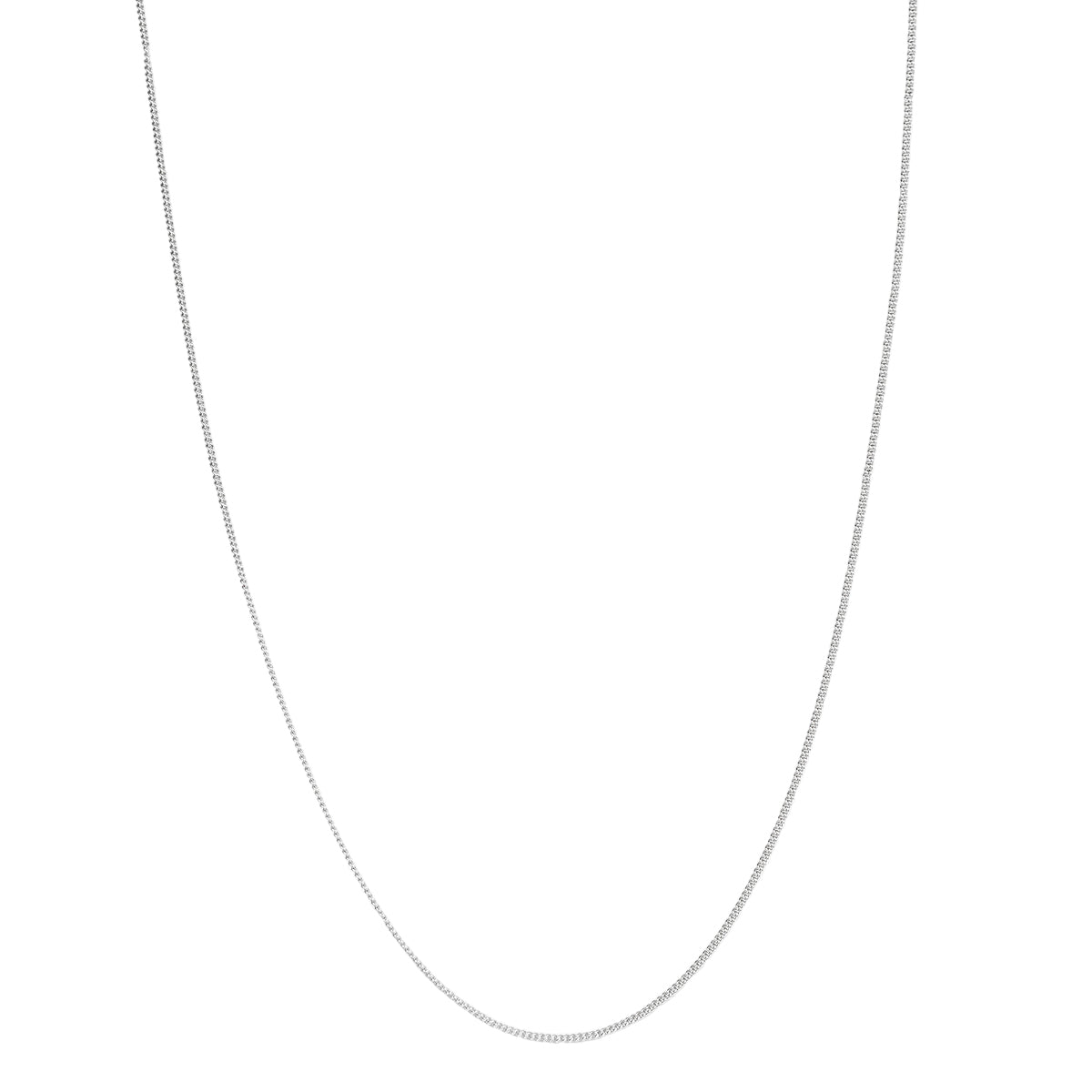 Collier à Fine Chaîne Texturée Sterling Argent