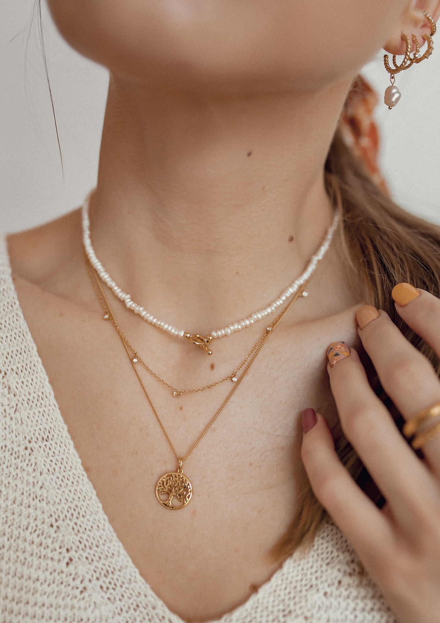 Fine Textured Chain Necklace Sterling Silver