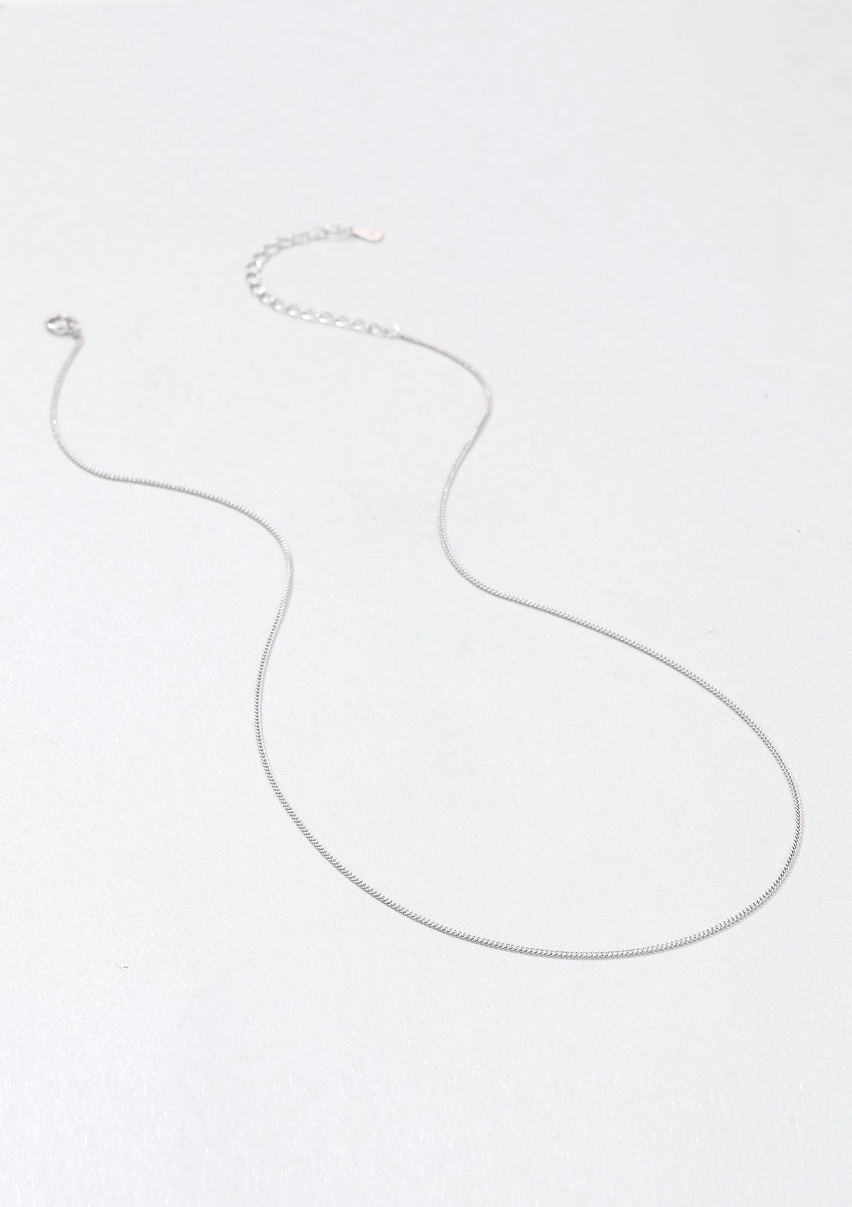 Fine Textured Chain Necklace Sterling Silver