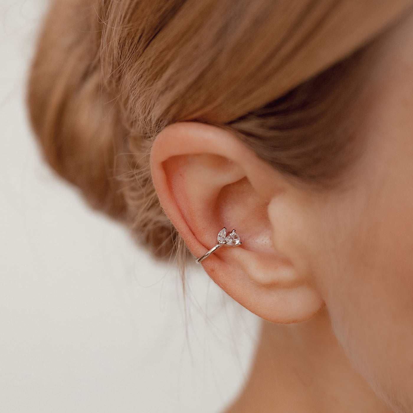 Fire Spark Ear Cuff Sterling Silver