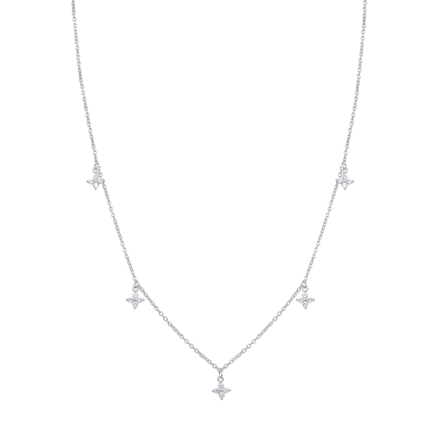 Collier Floret Charm Sterling Argent