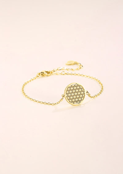 Armband Blume des Lebens Gold