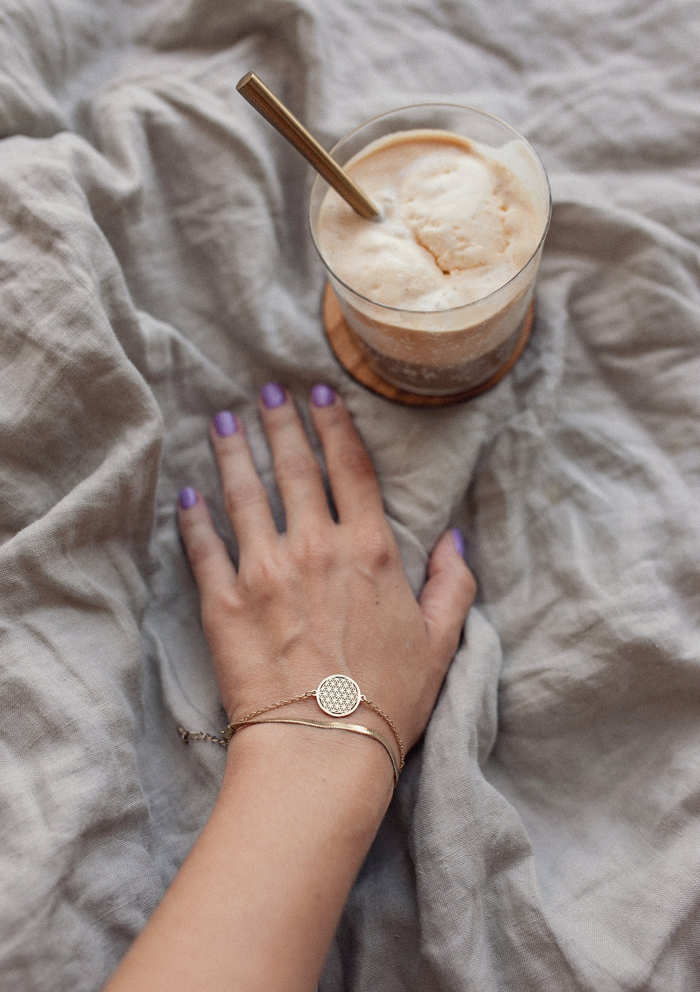 Armband Blume des Lebens Gold